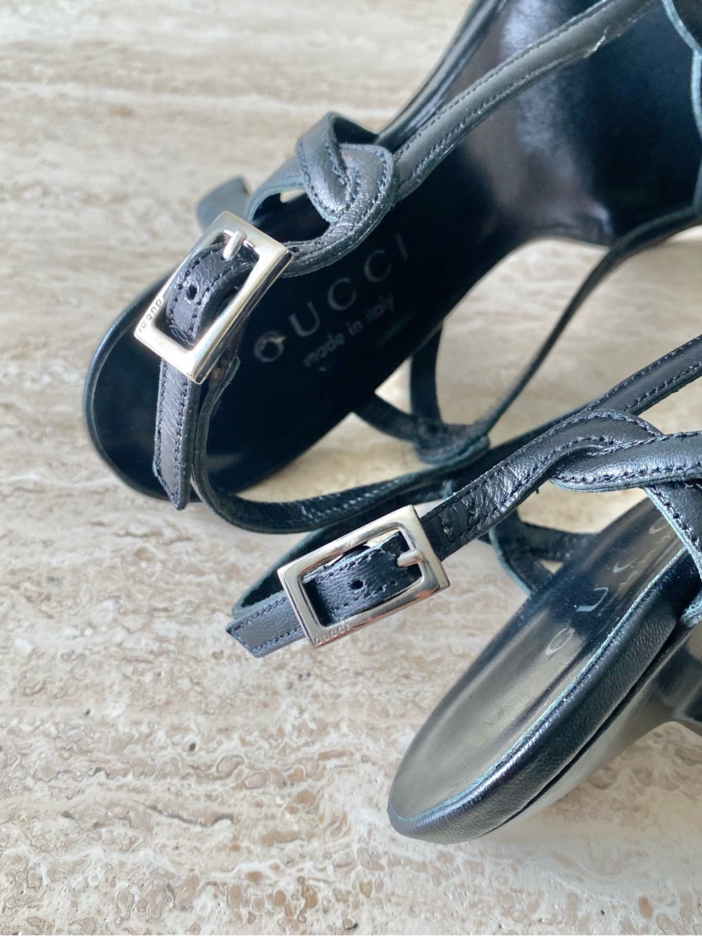 Vintage Gucci Tom Ford-era Twist Slingback Sandal Heels - Picture 7 of 12